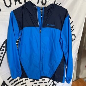 Columbia Two-Tone Blue rain jacket wind breaker